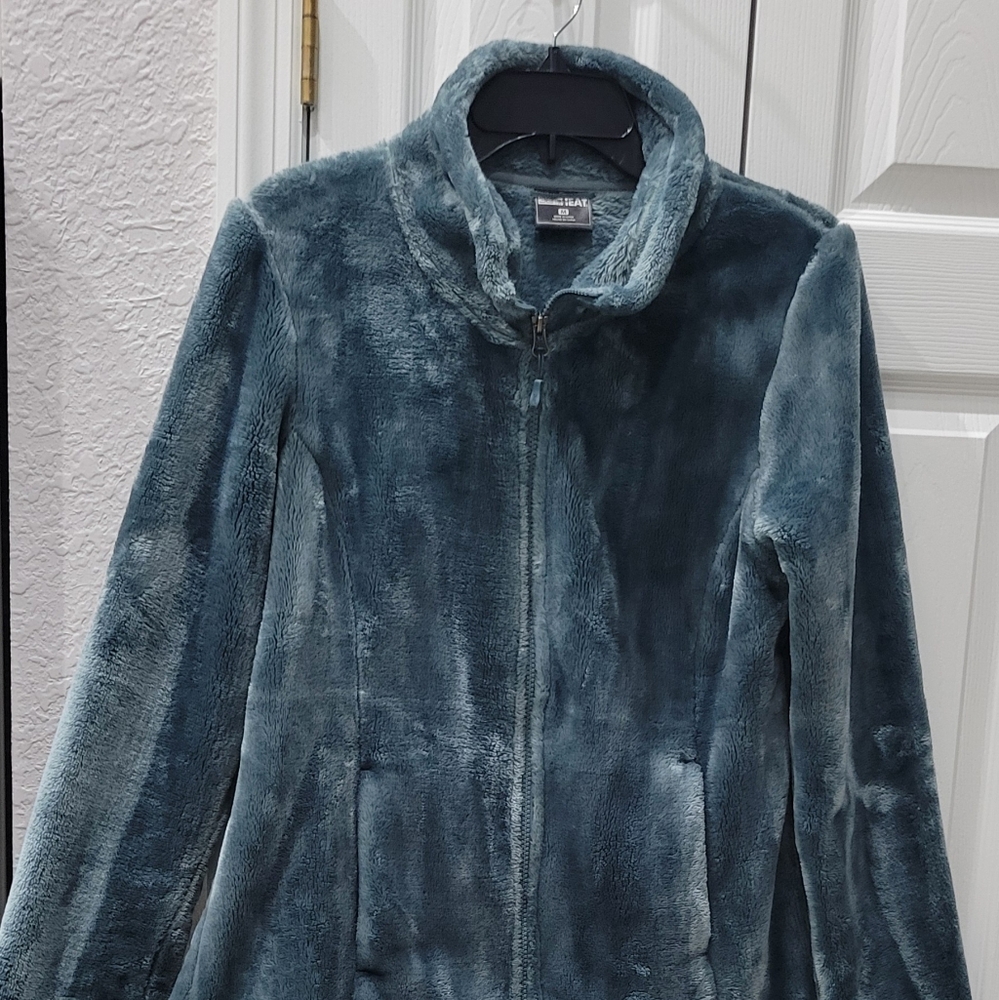 32 Degrees Women's Plush Blue Teddy Jacket